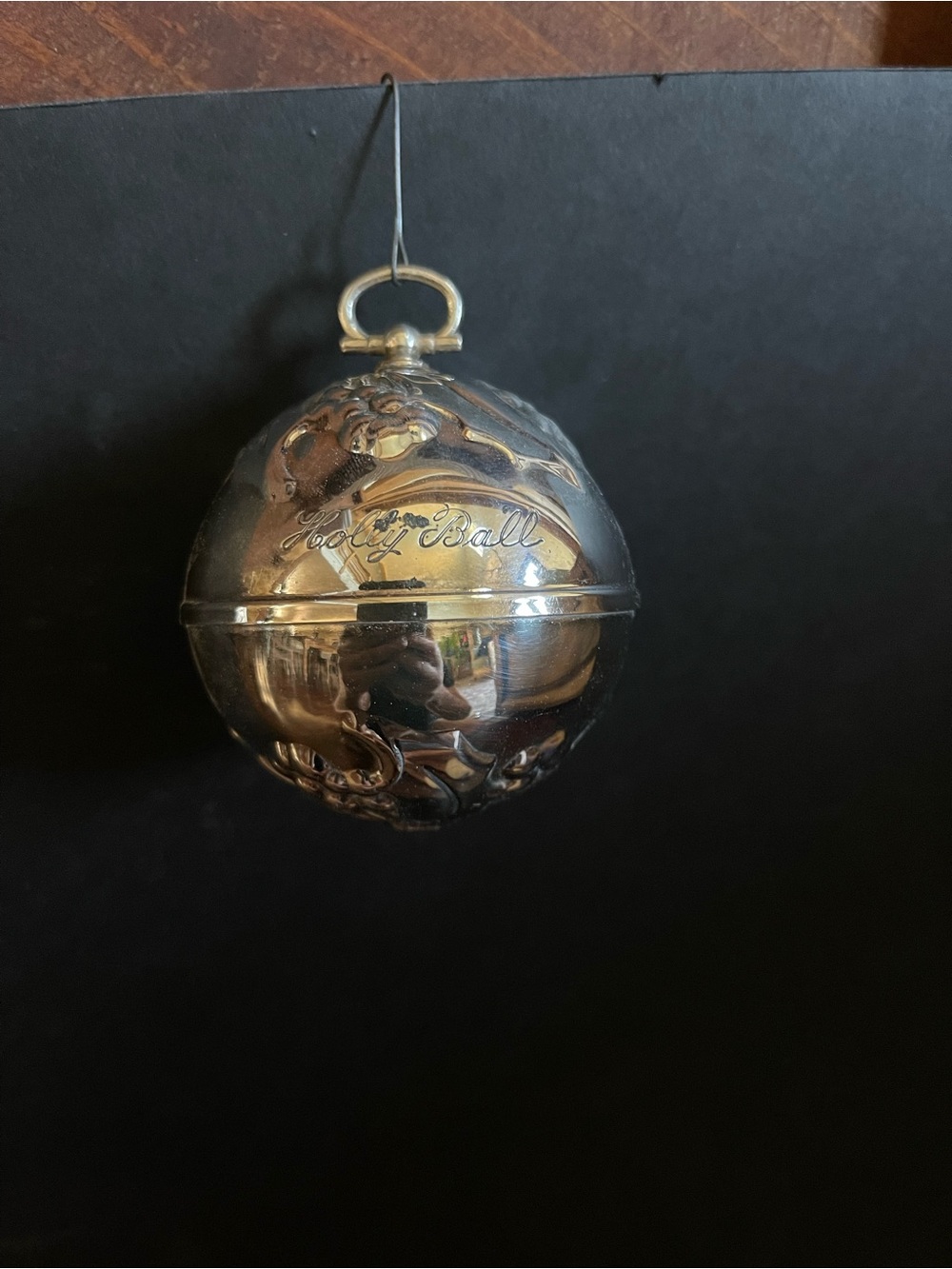 Reed and Barton sliver Holly Ball - Holiday Ornament